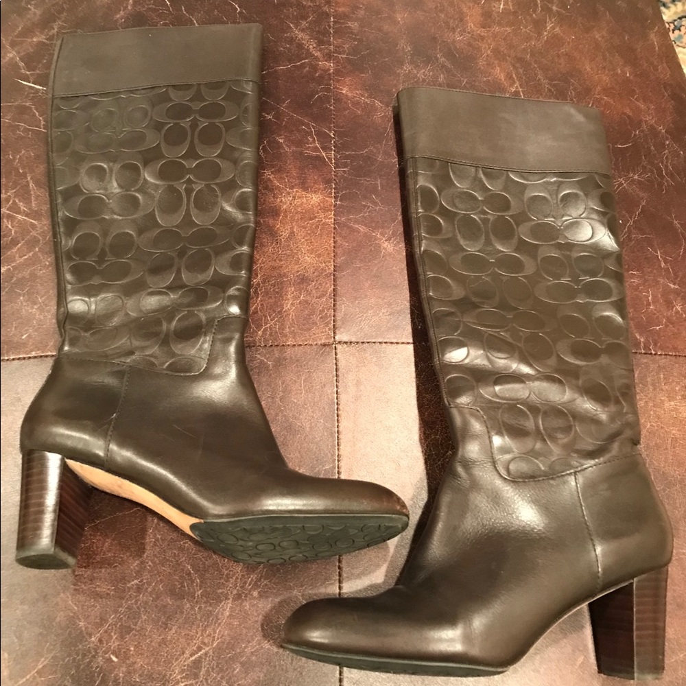 Coach Brown Leather Boots